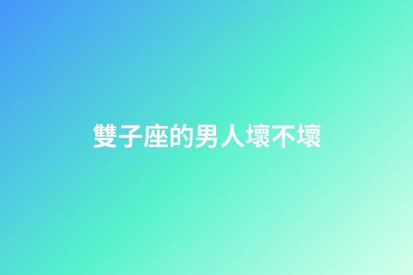 雙子座的男人壞不壞-第1張-星座運(yùn)勢-玄機(jī)派