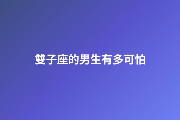 雙子座的男生有多可怕-第1張-星座運(yùn)勢(shì)-玄機(jī)派