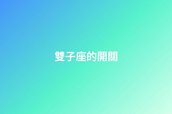 雙子座的開關-第1張-星座運勢-玄機派
