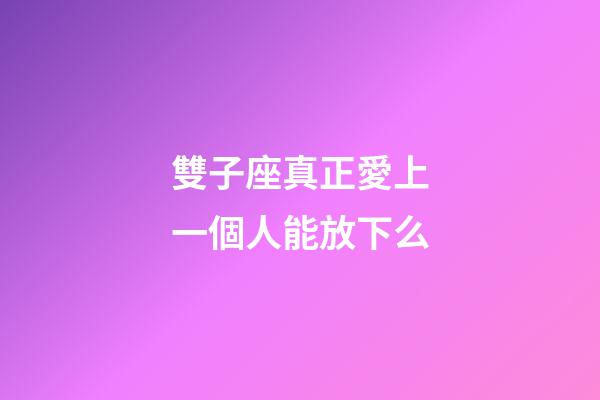 雙子座真正愛上一個人能放下么-第1張-星座運勢-玄機派
