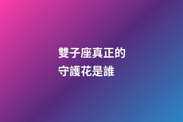 雙子座真正的守護花是誰-第1張-星座運勢-玄機派