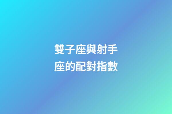 雙子座與射手座的配對指數-第1張-星座運勢-玄機派