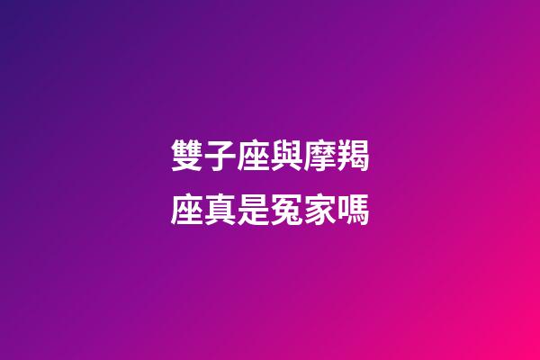 雙子座與摩羯座真是冤家嗎-第1張-星座運勢-玄機(jī)派