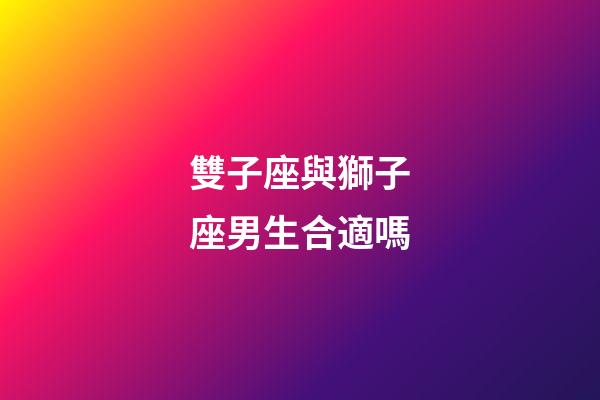 雙子座與獅子座男生合適嗎-第1張-星座運勢-玄機派