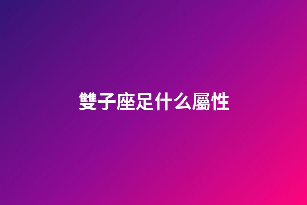 雙子座足什么屬性-第1張-星座運勢-玄機派