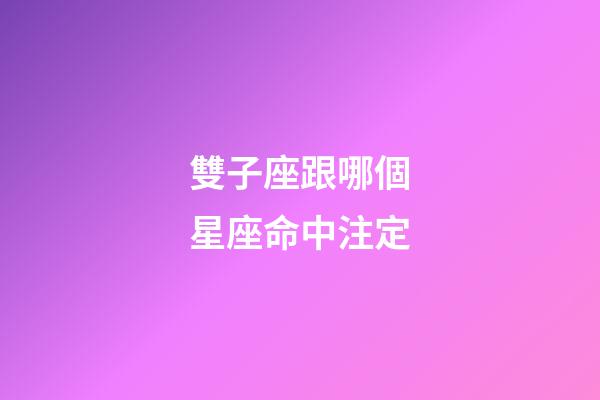 雙子座跟哪個星座命中注定-第1張-星座運勢-玄機派