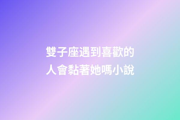 雙子座遇到喜歡的人會黏著她嗎小說-第1張-星座運勢-玄機派