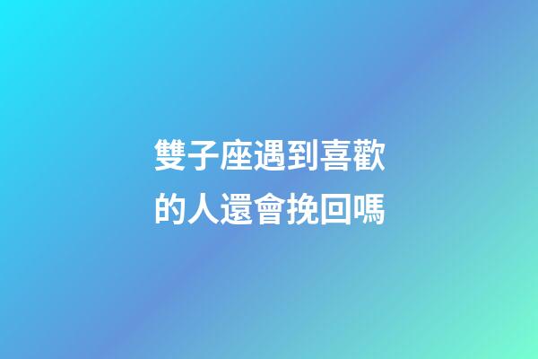 雙子座遇到喜歡的人還會挽回嗎-第1張-星座運勢-玄機派