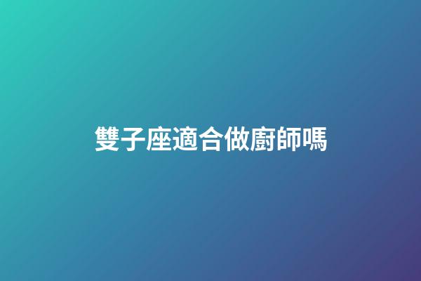 雙子座適合做廚師嗎-第1張-星座運勢-玄機派