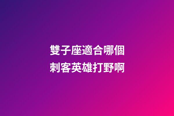 雙子座適合哪個刺客英雄打野啊-第1張-星座運勢-玄機派