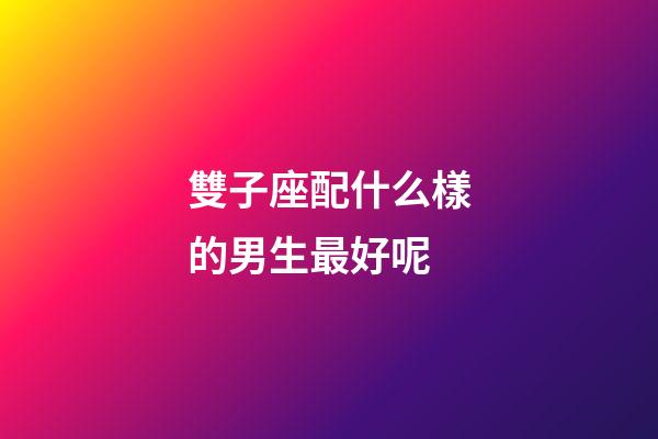 雙子座配什么樣的男生最好呢-第1張-星座運(yùn)勢(shì)-玄機(jī)派
