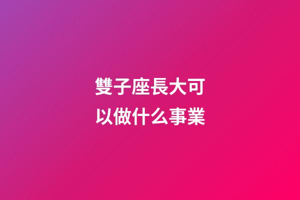 雙子座長大可以做什么事業-第1張-星座運勢-玄機派