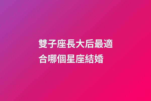 雙子座長大后最適合哪個星座結婚-第1張-星座運勢-玄機派