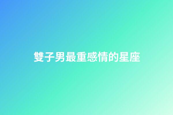 雙子男最重感情的星座-第1張-星座運勢-玄機派