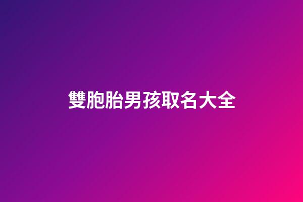 雙胞胎男孩取名大全(雙胞胎男孩取名大全免費(fèi))-第1張-男孩起名-玄機(jī)派