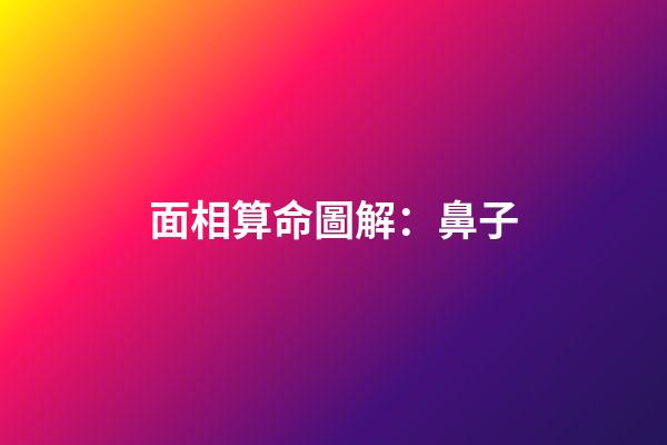 面相算命圖解：鼻子