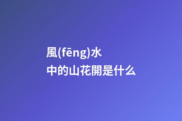 風(fēng)水中的山花開是什么