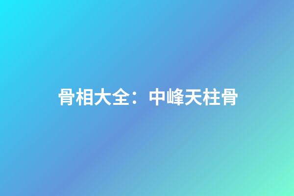 骨相大全：中峰天柱骨