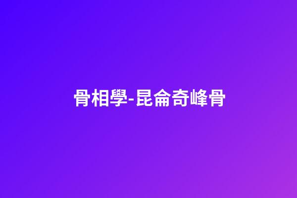 骨相學-昆侖奇峰骨
