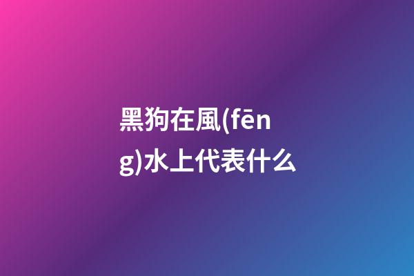 黑狗在風(fēng)水上代表什么