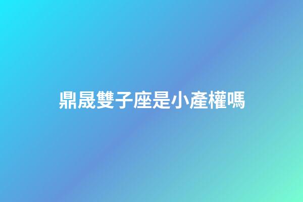 鼎晟雙子座是小產權嗎-第1張-星座運勢-玄機派