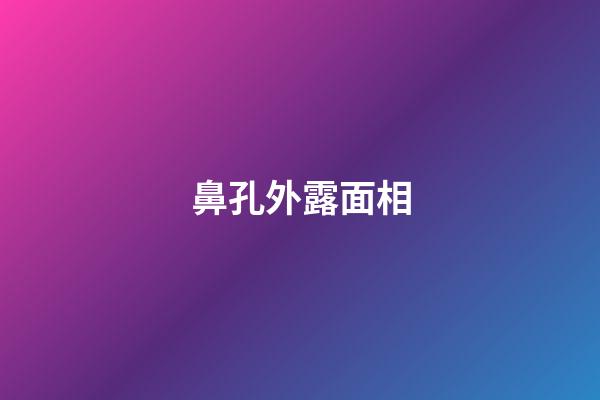 鼻孔外露面相